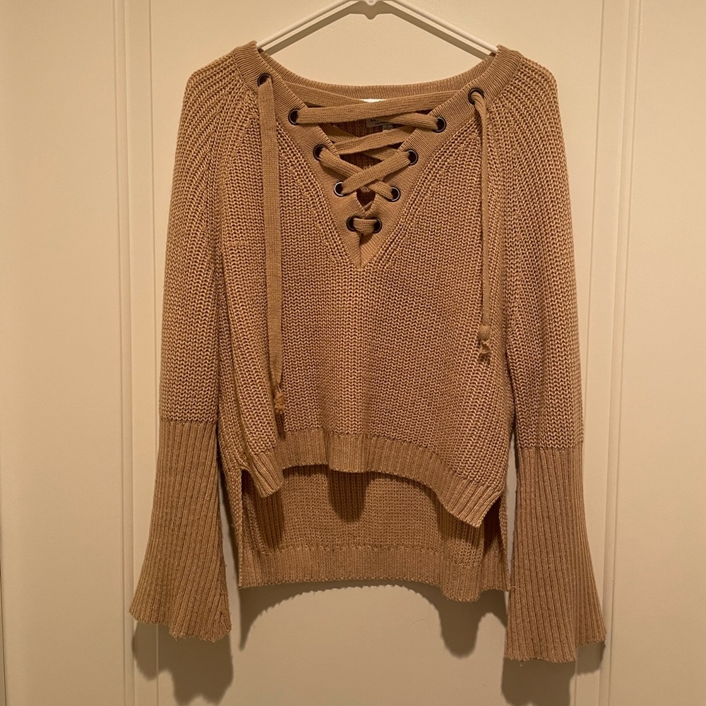 Fashion Nova Women Running With The Night Sweater, Tan